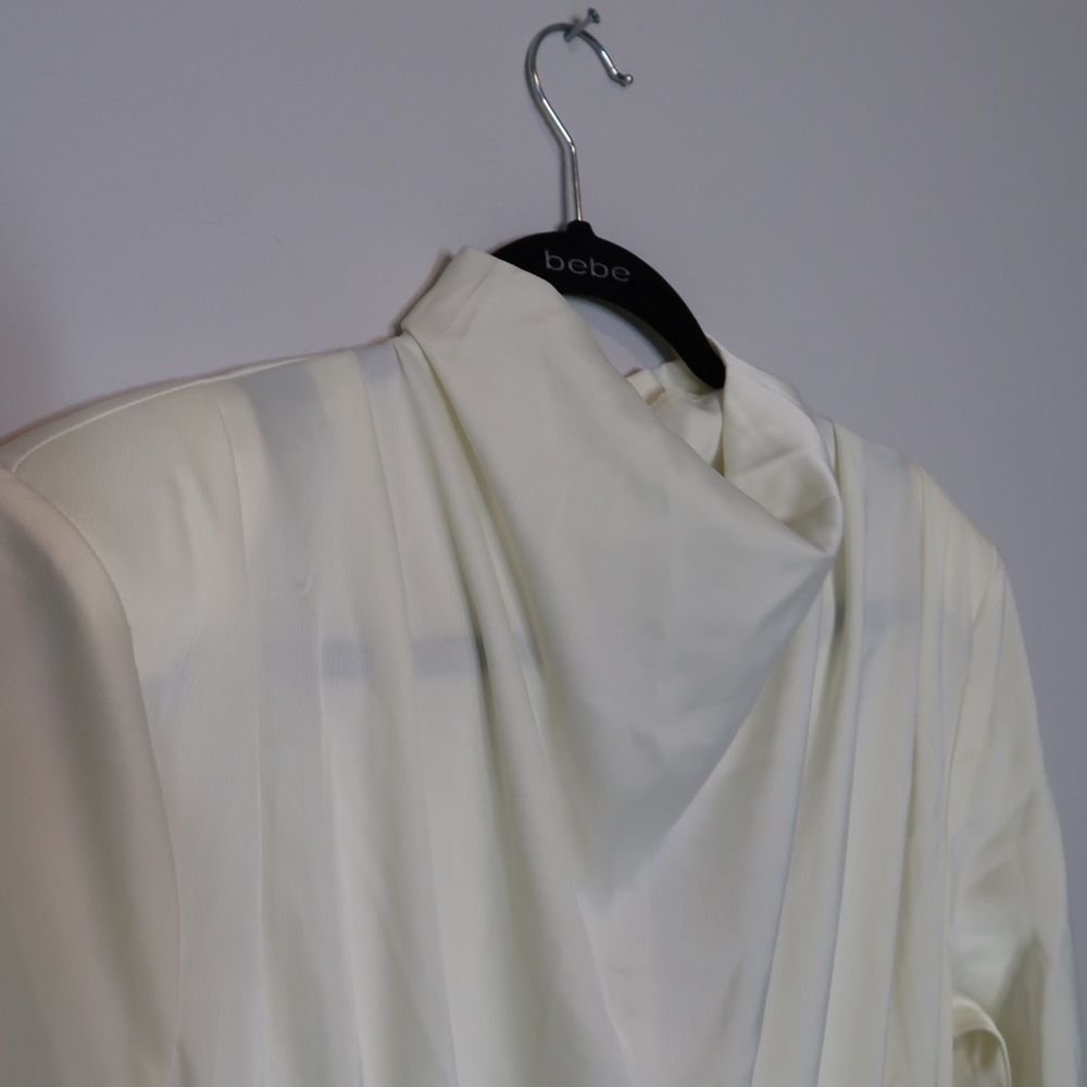 Satin High Neck Long Sleeve Jumpsuit - Picture 9 of 9